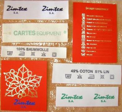 Etichete textile de produs de la Zimtex S.a