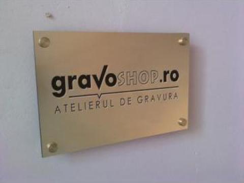 Placheta sigla firma de la Gravoshop