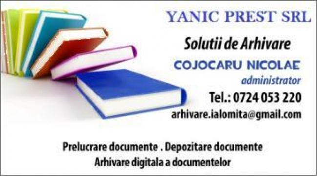 Arhivare documente Slobozia de la Yanik-prest Srl