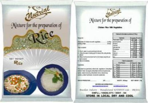 Semipreparat de orez cu legume si carne Rice disches