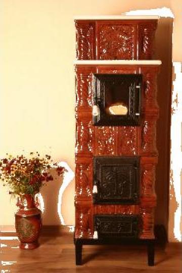 Soba de teracota premontata cu cuptor de la Ceramica De Manolescu Srl.