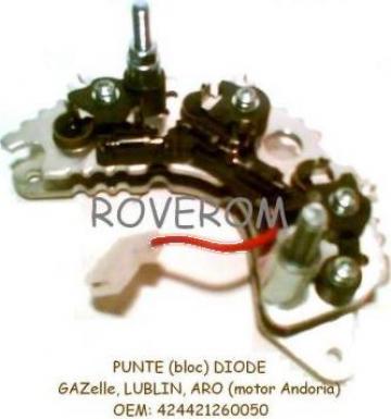 Punte (bloc) diode alternator Andoria 4CT90, GAZelle, Lublin de la Roverom Srl