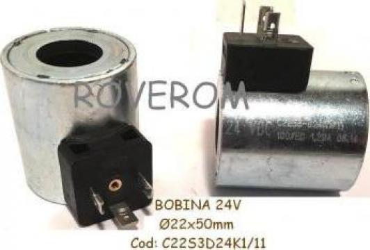 Bobina 24V, D22x50mm, electrovalva hidraulica de la Roverom Srl