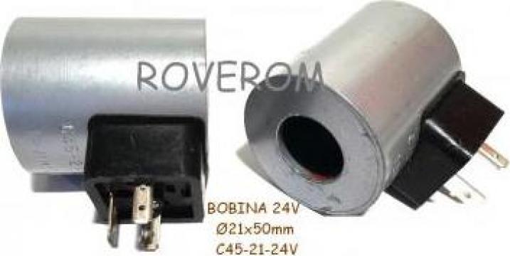 Bobina 24V, D21x50mm, electrovalva hidraulica de la Roverom Srl