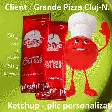 Ketchup plic personalizat Grande pentru pizza