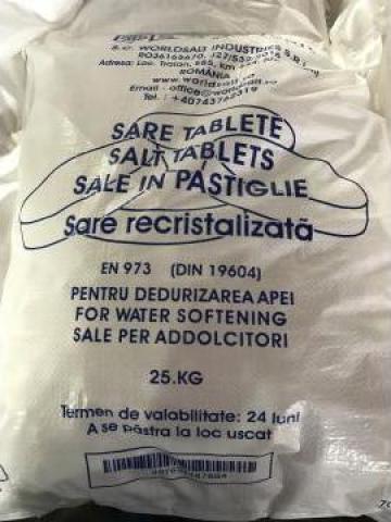 Tablete din sare recristalizata pentru dedurizarea apei de la SC Worldsalt Industries SRL