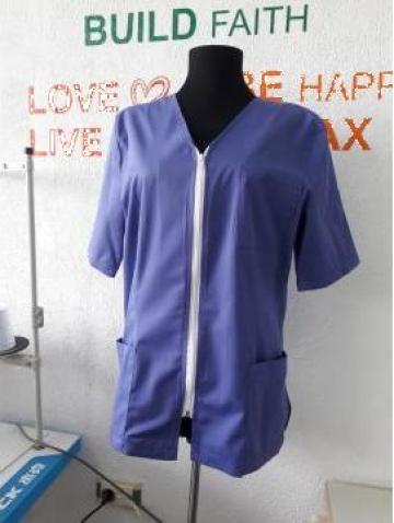 Bluza medicala cu fermoar de la Blue Textile Atelier