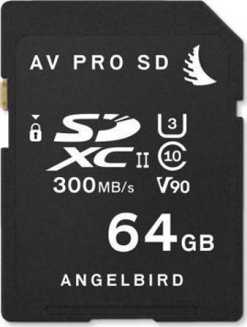 Card memorie Angelbird AB-AVP64SD AVPro 64GB SDXC UHS-II de la West Buy SRL