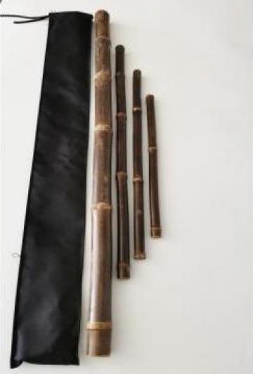 Set masaj bete bambus negru (R75-2)
