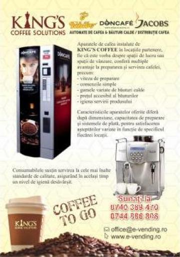 Automate de cafea si bauturi calde de la King's Coffee Solutions Srl