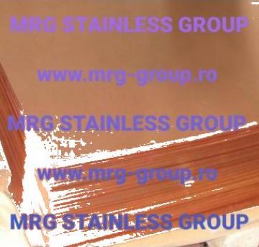 Tabla cupru 0.6x1000x2000mm min 99.9% Cu SF-Cu coala foaie de la MRG Stainless Group Srl