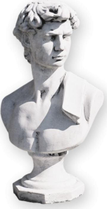Decoratiune gradina statuie-bust David SB04 de la Cementarte Srl