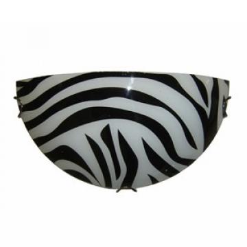 Aplica sticla 1xE27 disp alb mat cu linii negre Zebra IP20 de la Spot Vision Electric & Lighting Srl