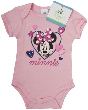 Body bumbac bebelusi - Minnie, Disney, roz inchis de la A&P Collections Online Srl-d