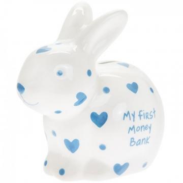 Pusculita iepuras bleu My First Money Bank de la Krbaby.ro - Cadouri Bebelusi