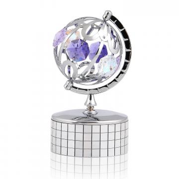 Cutie muzicala Glob Pamantesc cu cristale Swarovski de la Luxury Concepts Srl