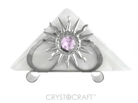 Suport argintiu de servetele cu cristale Swarovski de la Luxury Concepts Srl