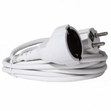 Cablu prelungitor cu cupla Home NV 2-5 W, lungime 5 m, alb