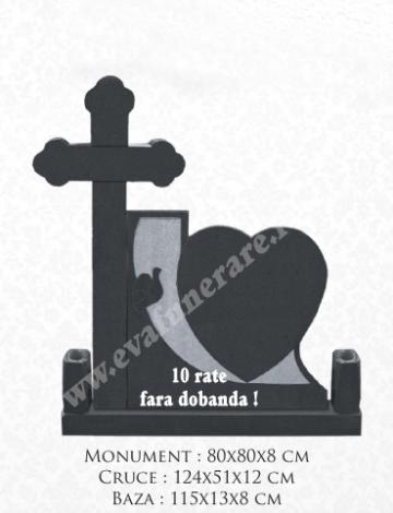 Cruce granit Inima 13-3 de la Casa Funerara Eva Srl