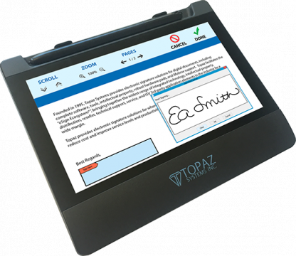 Monitor semnatura Topaz GenView 7 eSign Tablet Display de la Access Data Media Service Srl