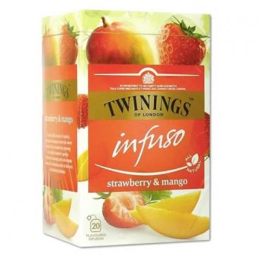 Ceai cu capsuni & mango Twinings Infuso 20x2g de la KraftAdvertising Srl