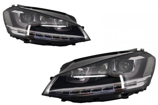 Faruri 3D LED compatibile cu VW Golf VII (2012-2017) R-Line