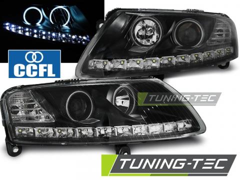Faruri compatibile cu Audi A6 C6 04.04-08 Angel Eyes LED de la Kit Xenon Tuning Srl