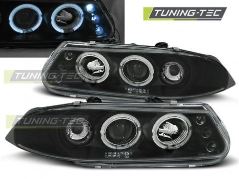Faruri compatibile cu Rover 200 11.95-01.00 Angel Eyes negru de la Kit Xenon Tuning Srl