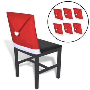 Huse pentru spatarul scaunului caciula Mos Craciun 6buc. de la Comfy Store