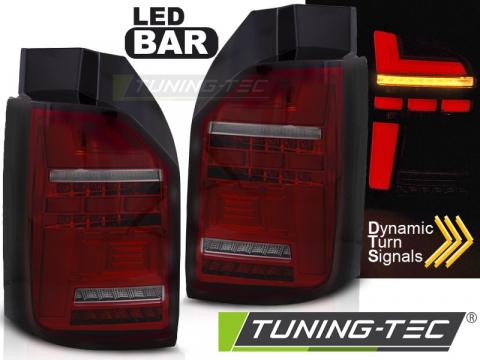 Stopuri LED BAR Tail Lights Rosu Fumuriu SEQ VW T6 de la Kit Xenon Tuning Srl