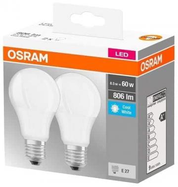 Set 2 becuri Led Osram, E27, LED Base Classic A de la Etoc Online