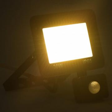 Proiector LED cu senzor, 30 W, alb cald
