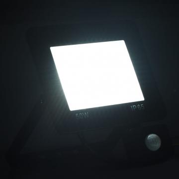 Proiector LED cu senzor, 50 W, alb rece