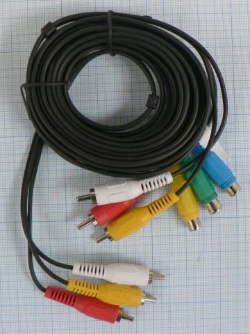 Cablu 3*RCA tata- 3*RCA tata-mama/ 3 m de la SC Traiect SRL