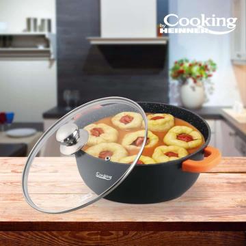 Semioala cu capac Cooking by Heinner Dark Line, 32 x 14.5 cm de la Etoc Online