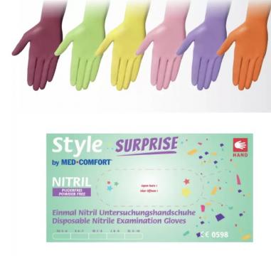 Manusi nitril colorate Style Surprise de la MKD Professional Shop Srl