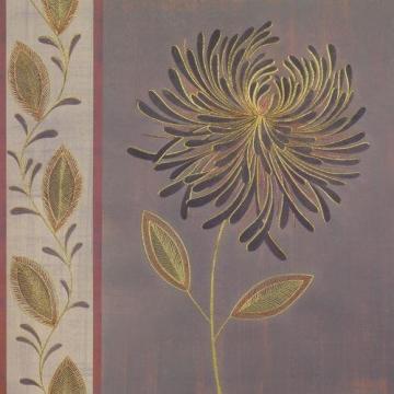 Tablou decorativ floral modern Opulent I cu foita aurie de la Arbex Art Decor
