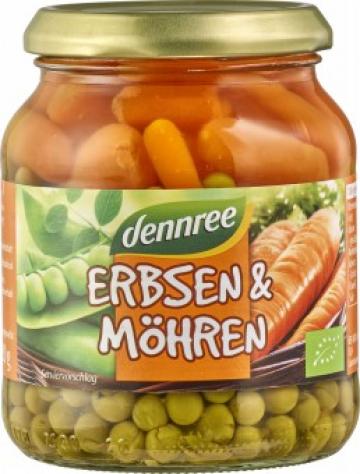 Mazare si morcovi la borcan bio 350g Dennree de la Supermarket Pentru Tine Srl