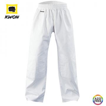 Pantaloni judo albi J500 Kwon