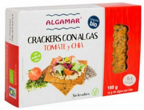 Crackers cu rosii, chia si alge marine bio 160g Algamar de la Supermarket Pentru Tine Srl
