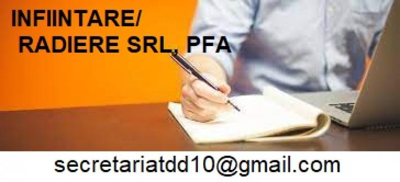 Servicii infiintare/radiere SRL, PFA