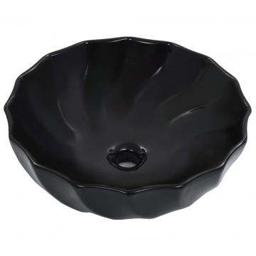 Chiuveta de baie, negru, 46 x 17 cm, ceramica de la VidaXL