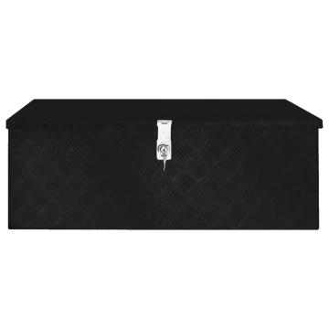 Cutie de depozitare, negru, 90x47x33,5 cm, aluminiu de la VidaXL