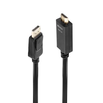 Cablu Lindy, 5m, DisplayPort to HDMI 10.2G, negru de la Etoc Online