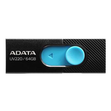 USB Flash Drive ADATA UV220 64Gb, black/blue retail, USB 2.0 de la Etoc Online