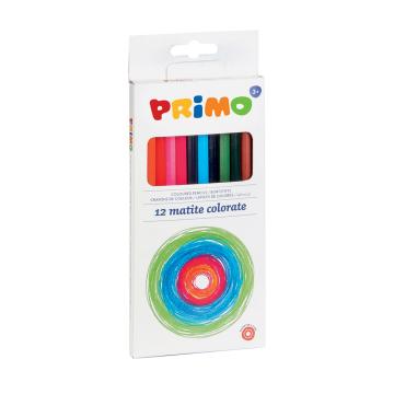 Creioane colorate Morocolor Primo, 12 culori/cutie de la Sanito Distribution Srl
