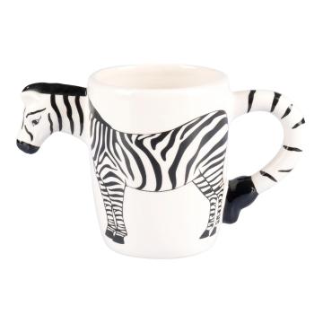 Cana ceramica 3D, 300 ml, 8x16x10 cm, zebra, Happymax de la Plasma Trade Srl (happymax.ro)