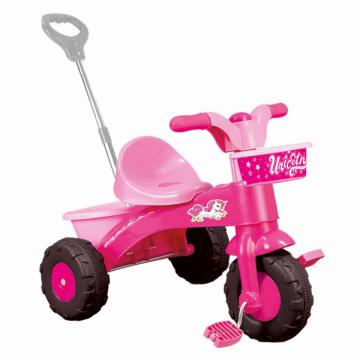 Jucarie Prima mea tricicleta roz cu maner - Unicorn