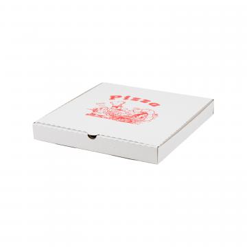 Cutie pizza alba cu imprimare generica 32cm