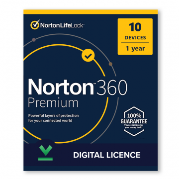 Licenta Norton 360 Premium 2020 10 dispozitive, 1 an de la Digital Content Distribution LTD